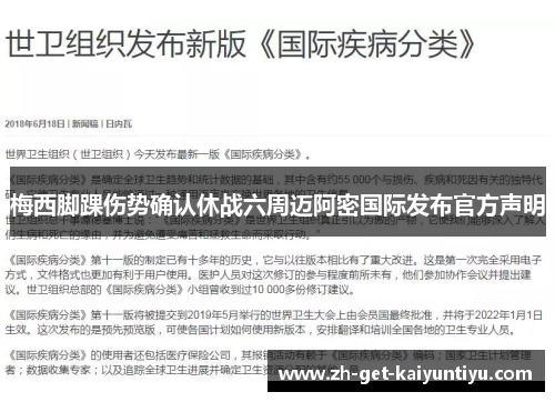 梅西脚踝伤势确认休战六周迈阿密国际发布官方声明 梅西脚踝伤势确认休战六周迈阿密国际发布官方声明